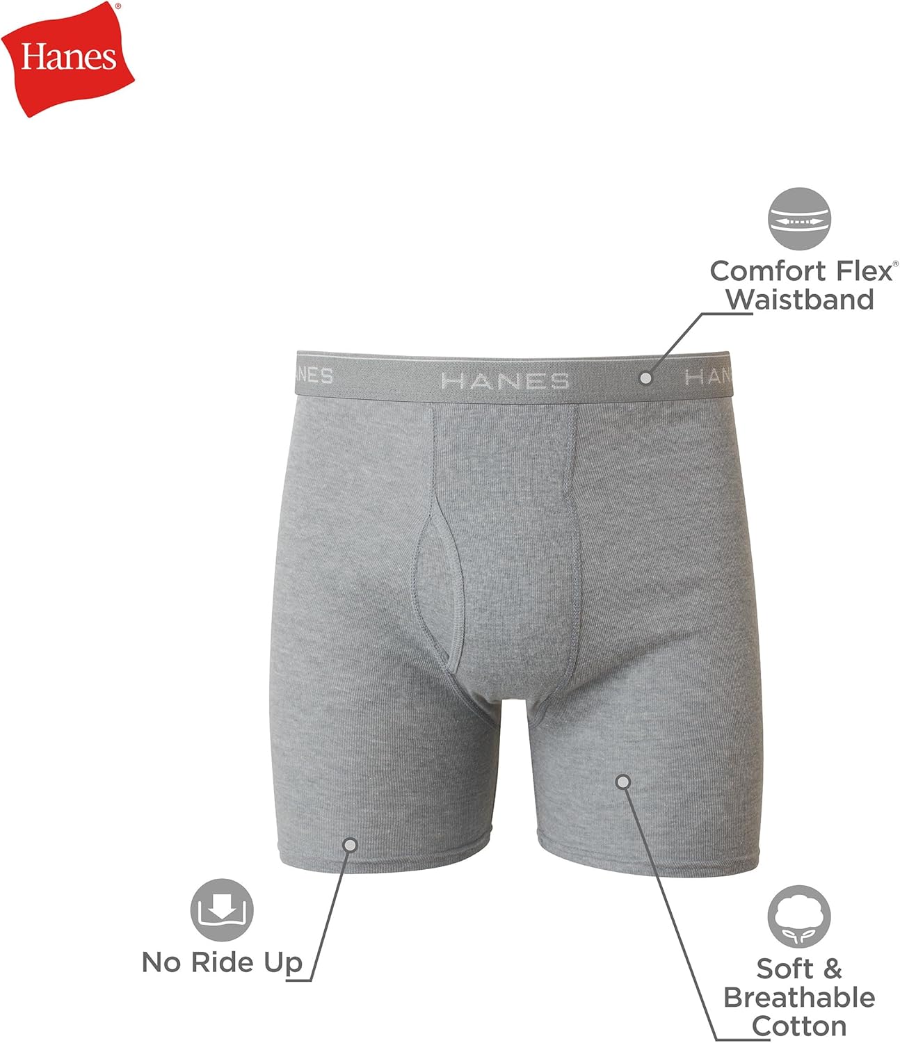 Everyday Comfort No Ride Up Boxer Briefs